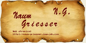 Naum Griesser vizit kartica